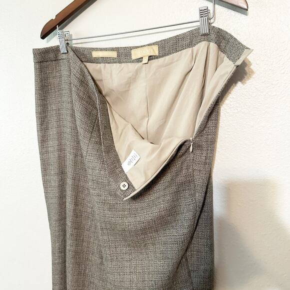 Talbots Wool Blend Italian Woven Gray Brown Pants Women's Size 16 Petite - Picture 4 of 15